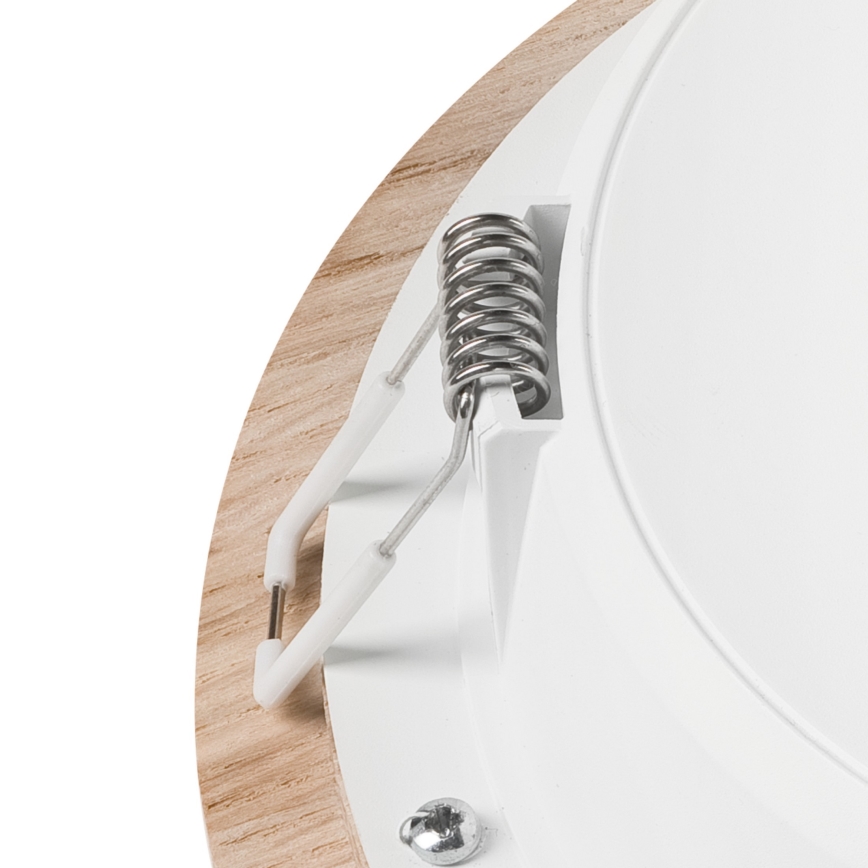 LED Ugradbena lampa WOODY SPOT LED/16,5W/230V 4000K hrast ø 18,5 cm