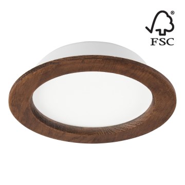 LED Ugradbena lampa WOODY SPOT LED/16,5W/230V 4000K trešnja ø 18,5 cm