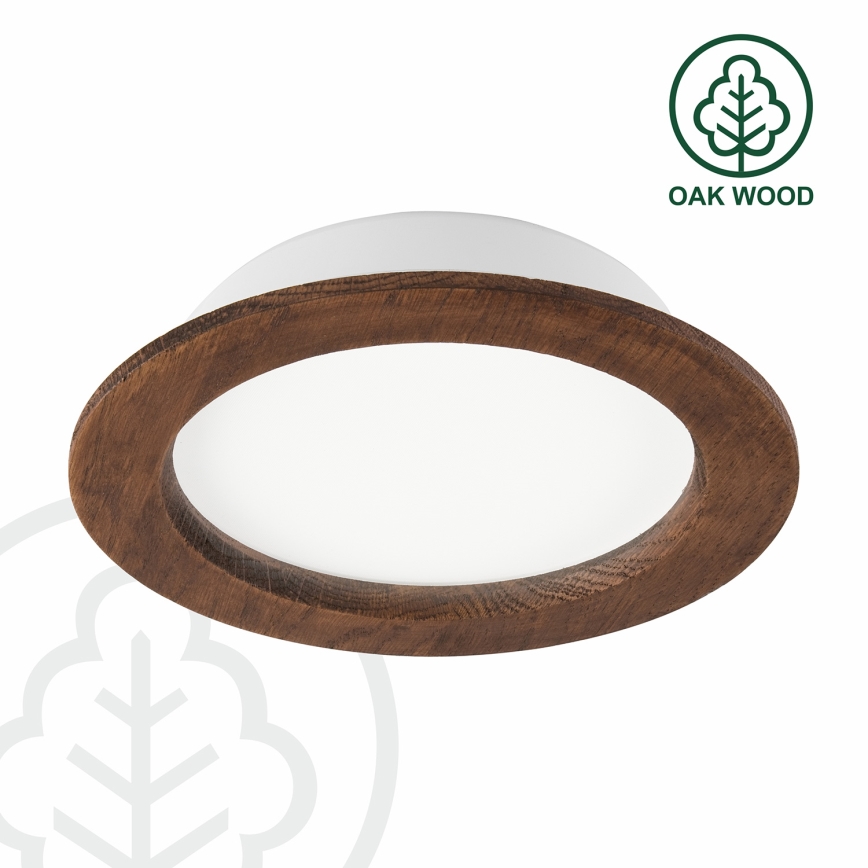 LED Ugradbena lampa WOODY SPOT LED/16,5W/230V 4000K trešnja ø 18,5 cm