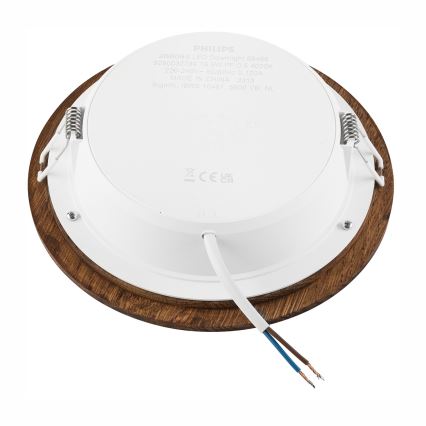 LED Ugradbena lampa WOODY SPOT LED/16,5W/230V 4000K trešnja ø 18,5 cm