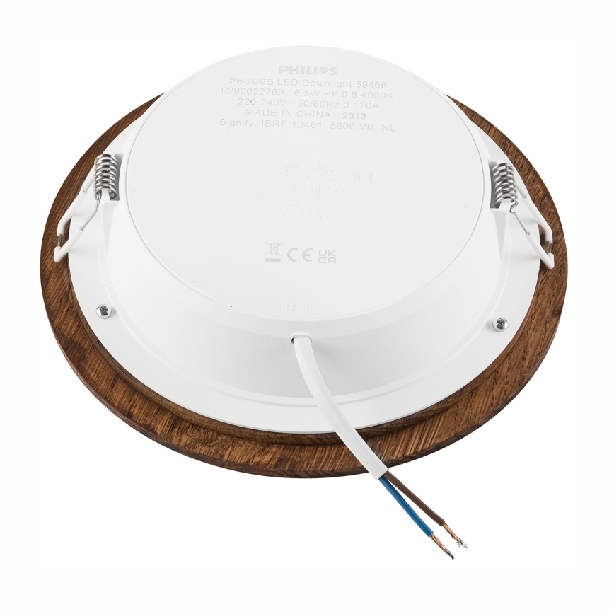 LED Ugradbena lampa WOODY SPOT LED/16,5W/230V 4000K trešnja ø 18,5 cm