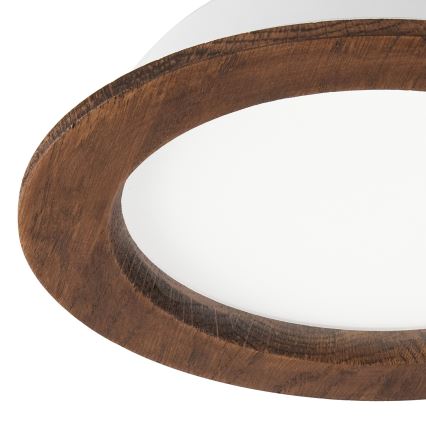 LED Ugradbena lampa WOODY SPOT LED/16,5W/230V 4000K trešnja ø 18,5 cm
