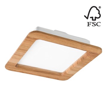 LED Ugradbena lampa WOODY SPOT LED/17W/230V 3000K hrast 18,5x18,5 cm