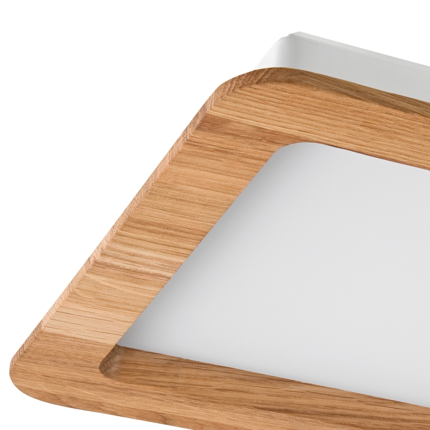 LED Ugradbena lampa WOODY SPOT LED/17W/230V 3000K hrast 18,5x18,5 cm