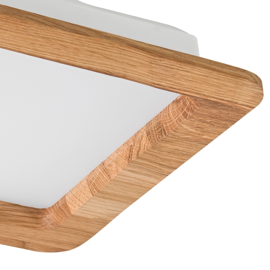 LED Ugradbena lampa WOODY SPOT LED/17W/230V 3000K hrast 18,5x18,5 cm