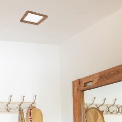 LED Ugradbena lampa WOODY SPOT LED/17W/230V 3000K orah 18,5x18,5 cm