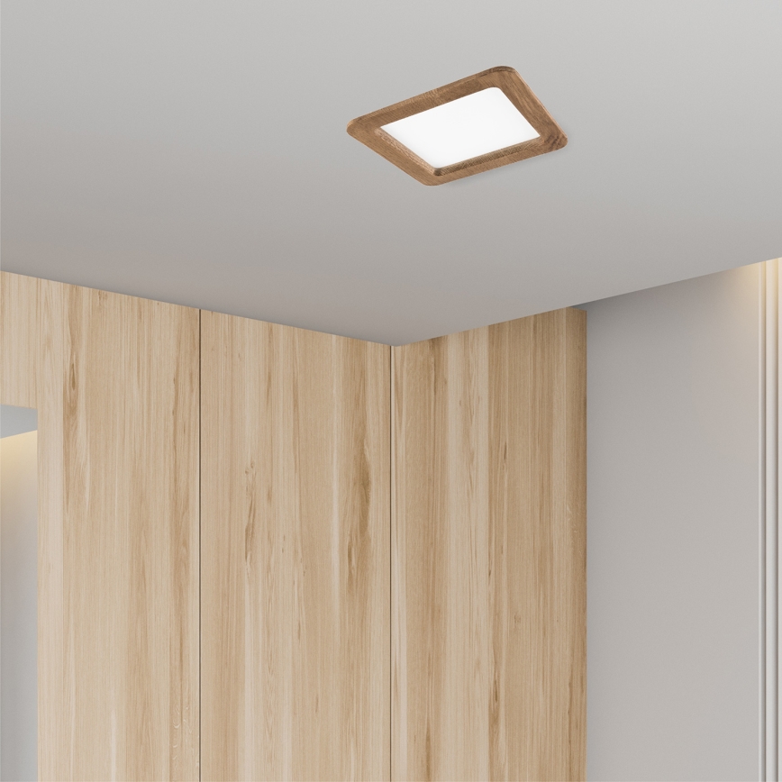 LED Ugradbena lampa WOODY SPOT LED/17W/230V 3000K orah 18,5x18,5 cm