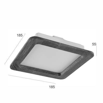LED Ugradbena lampa WOODY SPOT LED/17W/230V 3000K orah 18,5x18,5 cm