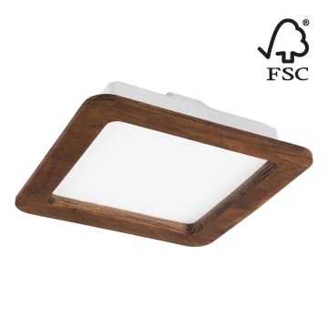 LED Ugradbena lampa WOODY SPOT LED/17W/230V 3000K trešnja 18,5x18,5 cm