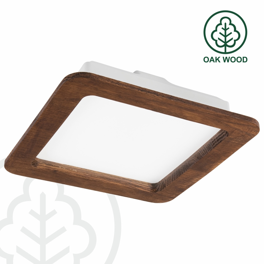 LED Ugradbena lampa WOODY SPOT LED/17W/230V 3000K trešnja 18,5x18,5 cm