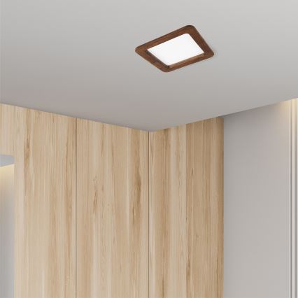 LED Ugradbena lampa WOODY SPOT LED/17W/230V 3000K trešnja 18,5x18,5 cm