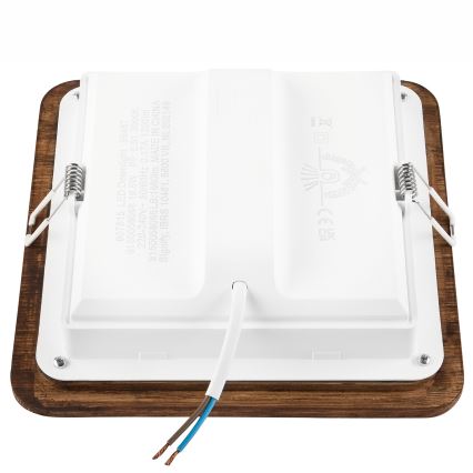LED Ugradbena lampa WOODY SPOT LED/17W/230V 3000K trešnja 18,5x18,5 cm