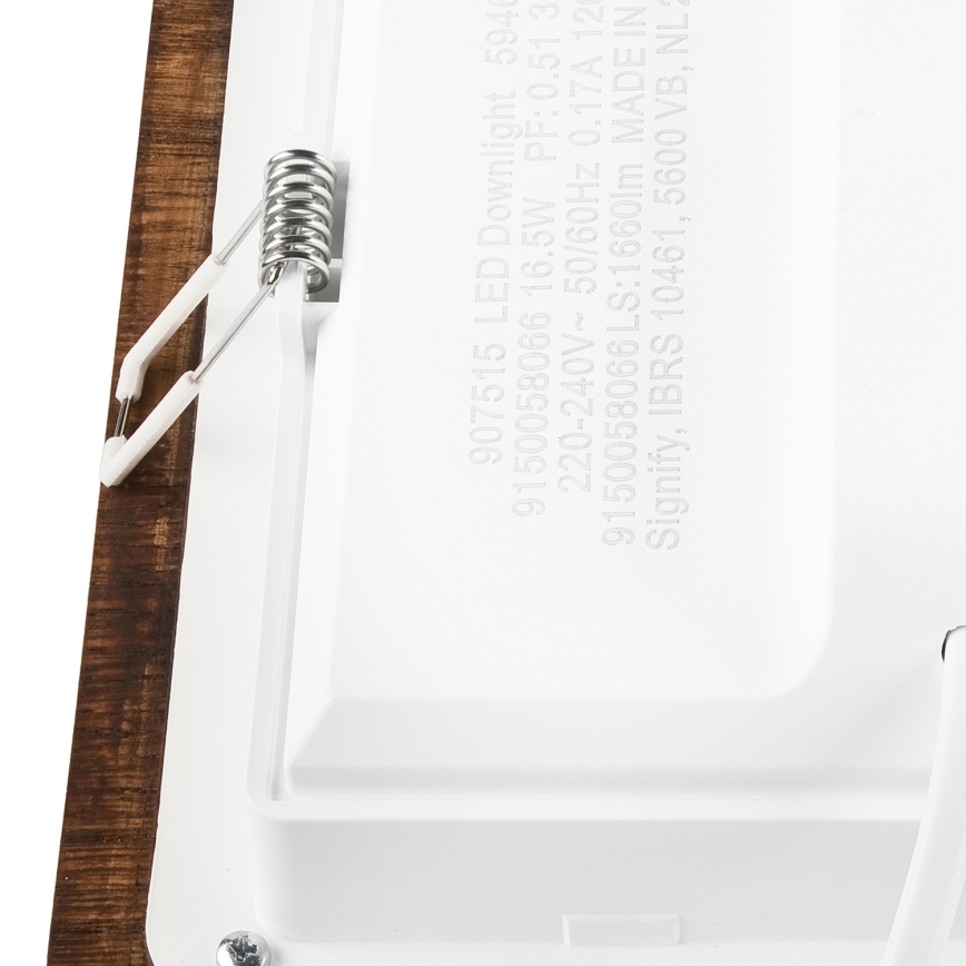 LED Ugradbena lampa WOODY SPOT LED/17W/230V 3000K trešnja 18,5x18,5 cm