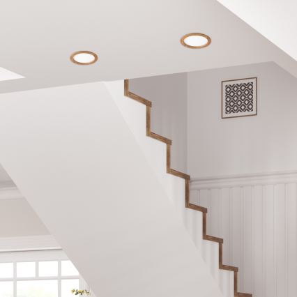 LED Ugradbena lampa WOODY SPOT LED/23,5W/230V 4000K hrast ø 23,5 cm