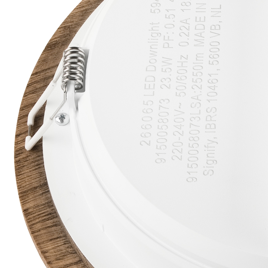 LED Ugradbena lampa WOODY SPOT LED/23,5W/230V 4000K orah ø 23,5 cm