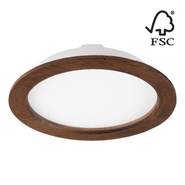 LED Ugradbena lampa WOODY SPOT LED/23,5W/230V 4000K trešnja ø 23,5 cm