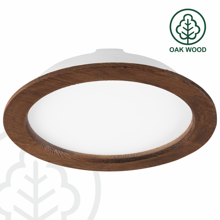 LED Ugradbena lampa WOODY SPOT LED/23,5W/230V 4000K trešnja ø 23,5 cm