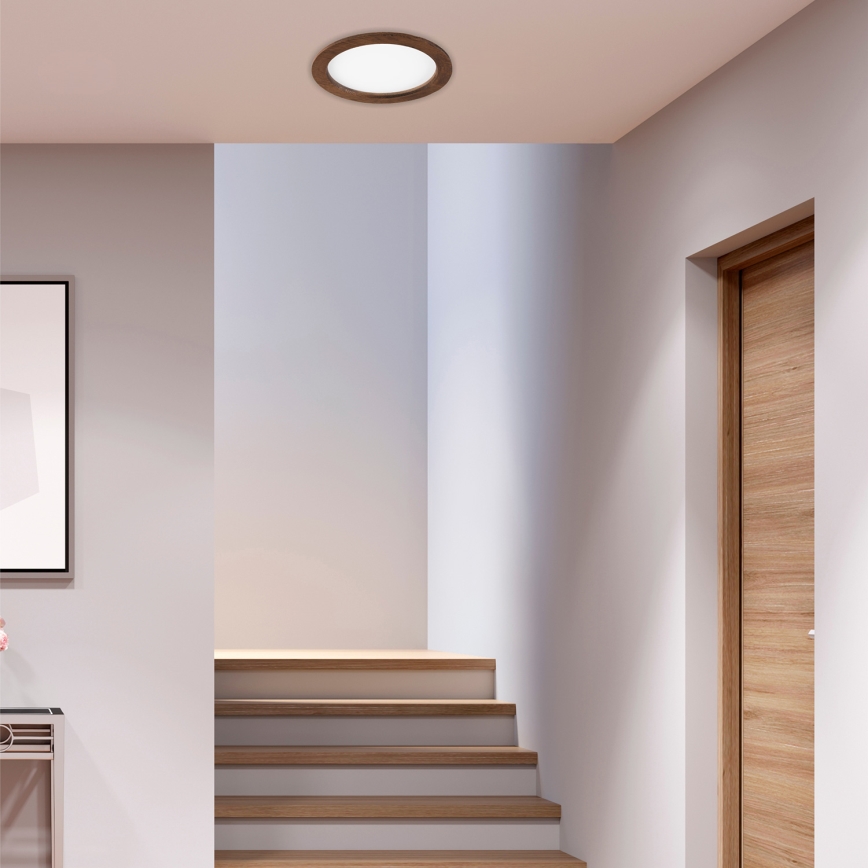 LED Ugradbena lampa WOODY SPOT LED/23,5W/230V 4000K trešnja ø 23,5 cm