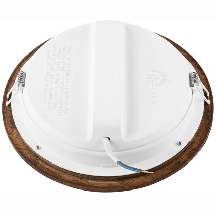 LED Ugradbena lampa WOODY SPOT LED/23,5W/230V 4000K trešnja ø 23,5 cm
