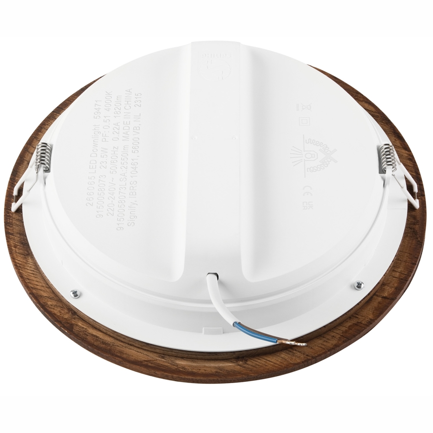 LED Ugradbena lampa WOODY SPOT LED/23,5W/230V 4000K trešnja ø 23,5 cm