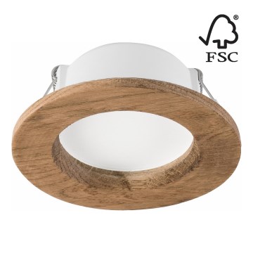 LED Ugradbena lampa WOODY SPOT LED/5,5W/230V 4000K orah ø 10 cm