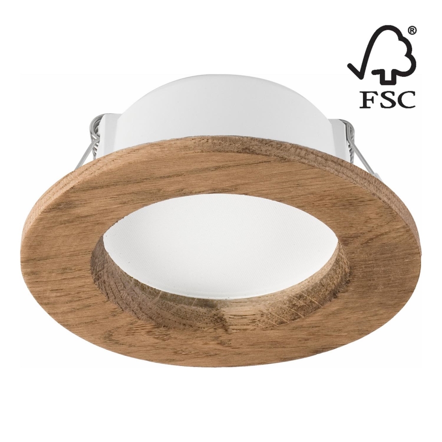 LED Ugradbena lampa WOODY SPOT LED/5,5W/230V 4000K orah ø 10 cm