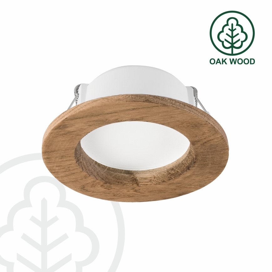 LED Ugradbena lampa WOODY SPOT LED/5,5W/230V 4000K orah ø 10 cm