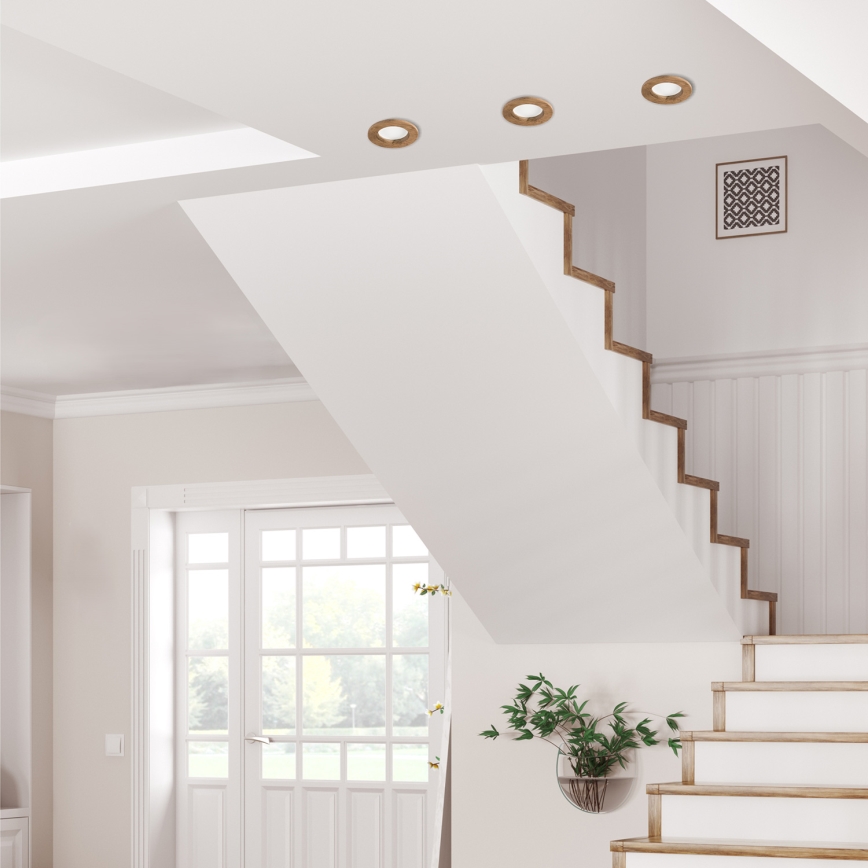 LED Ugradbena lampa WOODY SPOT LED/5,5W/230V 4000K orah ø 10 cm