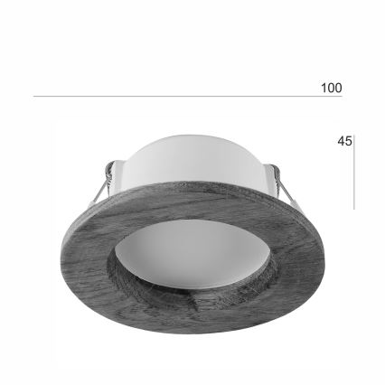 LED Ugradbena lampa WOODY SPOT LED/5,5W/230V 4000K orah ø 10 cm