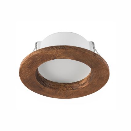 LED Ugradbena lampa WOODY SPOT LED/5,5W/230V 4000K trešnja ø 10 cm