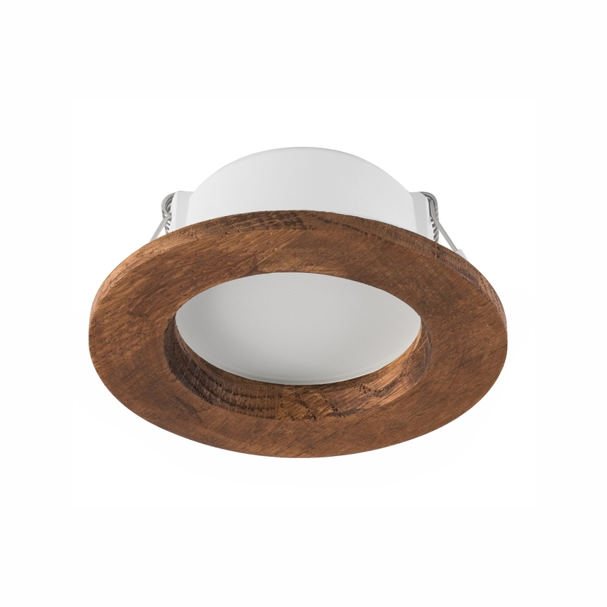 LED Ugradbena lampa WOODY SPOT LED/5,5W/230V 4000K trešnja ø 10 cm