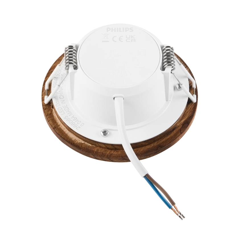 LED Ugradbena lampa WOODY SPOT LED/5,5W/230V 4000K trešnja ø 10 cm