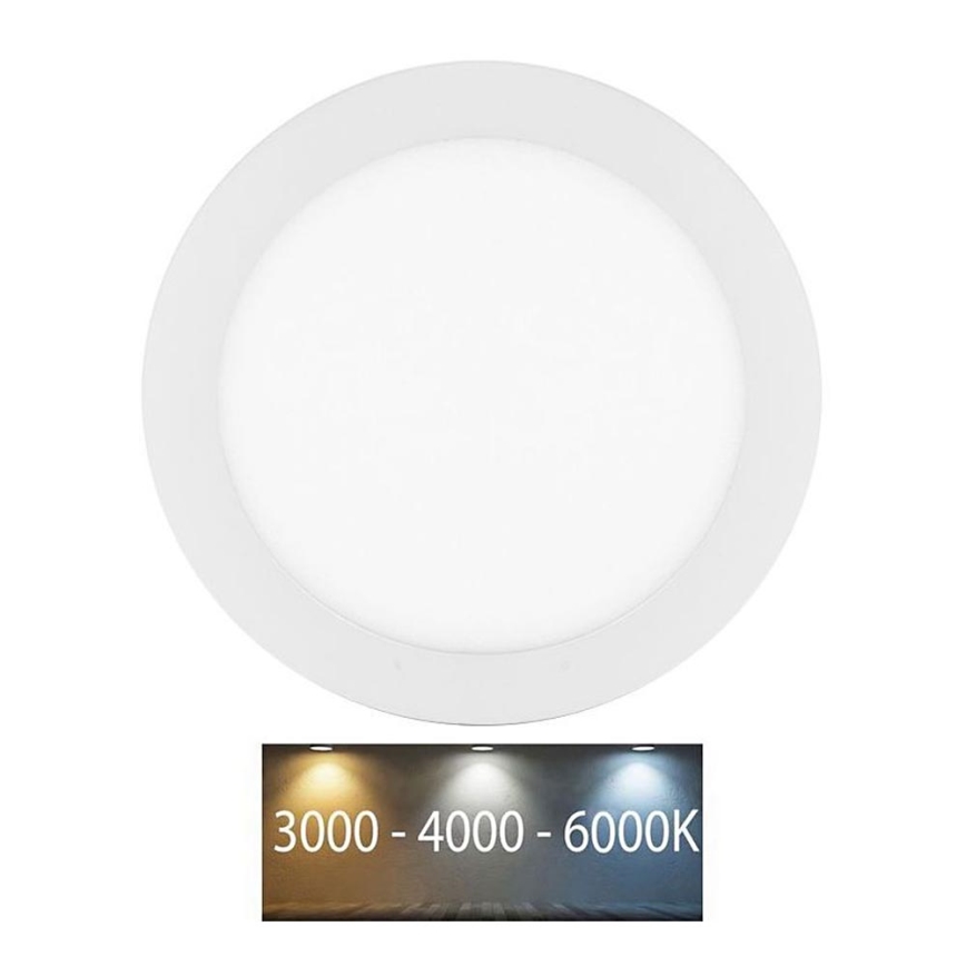 LED Ugradbena lampa za kupatilo LADA LED/25W/230V 3000/4000/6000K pr. 30 cm IP44 bela