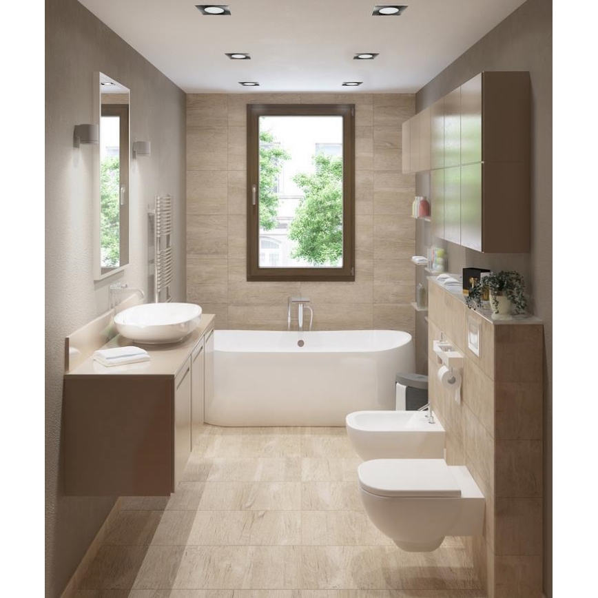 LED Ugradbena lampa za kupatilo BONO LED/5W/230V 3000K IP65 sjajni krom