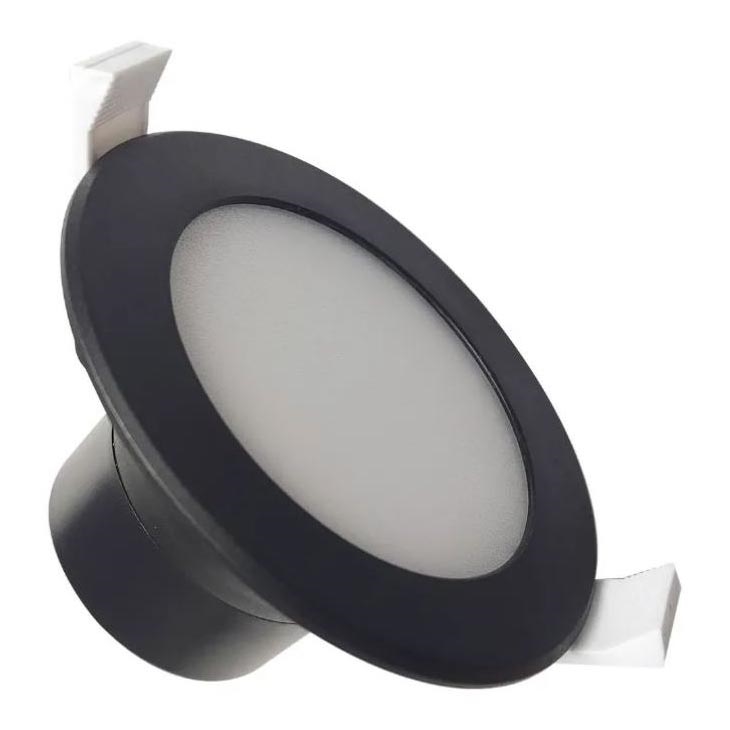LED Ugradbena lampa za kupatilo LED/7W/230V 4000K crno IP44