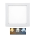 LED Ugradbena lampa za kupatilo RAFA LED/25W/230V 3000/4000/6000K 30x30 cm IP44 bela