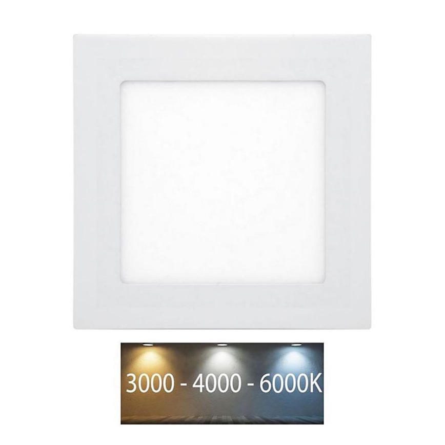 LED Ugradbena lampa za kupatilo RAFA LED/6W/230V 3000/4000/6000K 12x12 cm IP44 bela