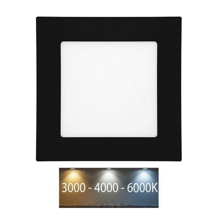 LED Ugradbena lampa za kupatilo RAFA LED/6W/230V 3000/4000/6000K 12x12 cm IP44 crno