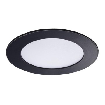 LED Ugradbena lampa za kupatilo ROUNDA LED/6W/230V IP44 crno pr. 12 cm