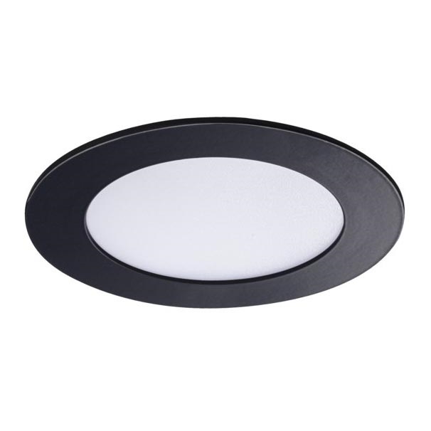 LED Ugradbena lampa za kupatilo ROUNDA LED/6W/230V IP44 crno pr. 12 cm