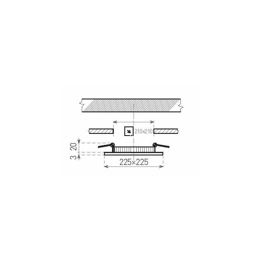 LED Ugradbena lampa za kupatilo VEGA LED/18W/230V 2800K 22,5 cm IP44