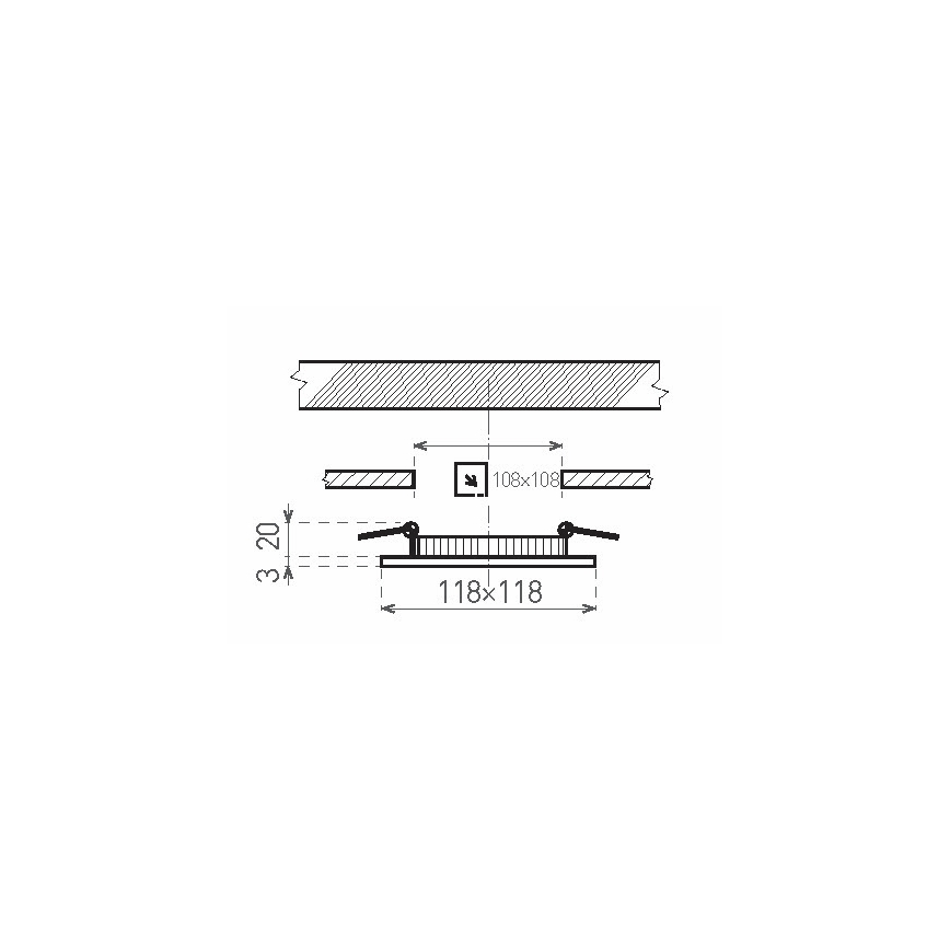 LED Ugradbena lampa za kupatilo  VEGA LED/6W/230V 2800K 11,8 cm IP44