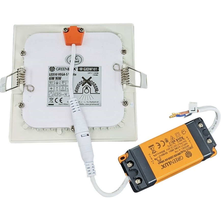 LED Ugradbena lampa za kupatilo VEGA LED/6W/230V 3800K 11,8 cm IP44