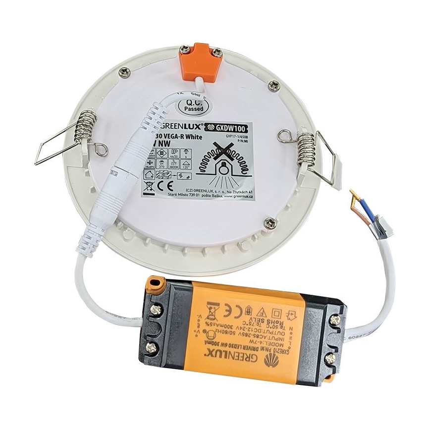 LED Ugradbena lampa za kupatilo VEGA LED/6W/230V 3800K pr. 11,8 cm IP44