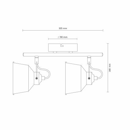 LED Ugradbena plafonjera 2xE14/8W/230V