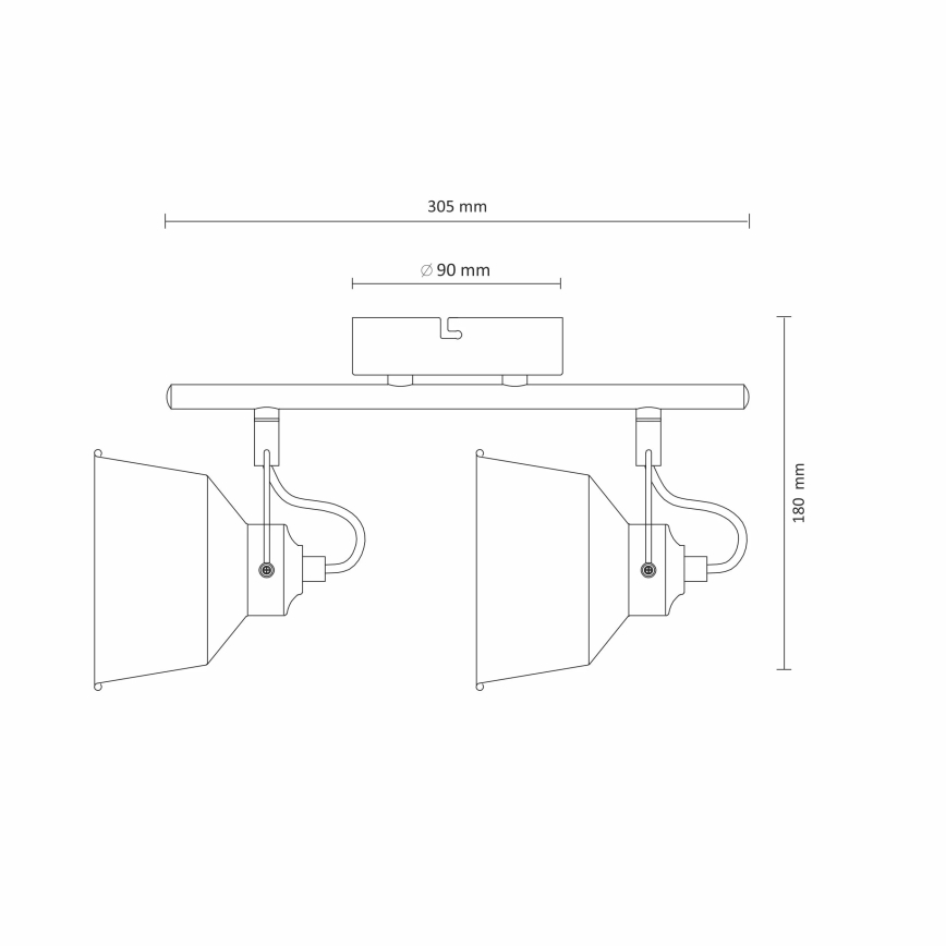 LED Ugradbena plafonjera 2xE14/8W/230V