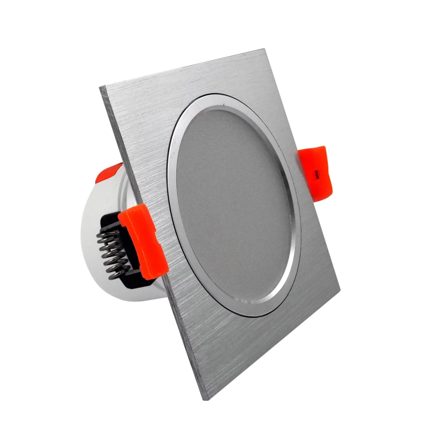 LED Ugradna lampa VENUS LED/7W/230V srebrno uglate