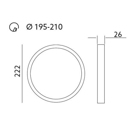 LED ugradna stropna svetiljka SIGARO PT LED/18W/230V 4000K IP40