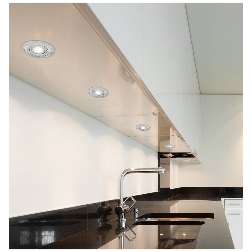 LED ugradna svetiljka EYE 1xGU10/50W + LED/3W/230V