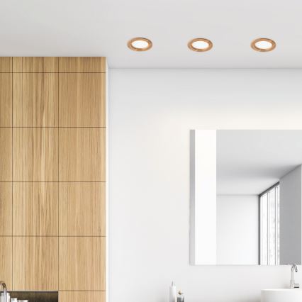 LED ugradna svetiljka WOODY SPOT LED/12,5W/230V 4000K hrast Ø 16 cm